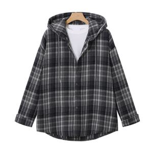 [엠엔씨][MNC] 후드 박스핏 체크셔츠 (MDLS253KA)