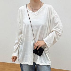 나야홍 / 아이우먼 편한스판브이넥티셔츠 BAV327M601 빅사이즈