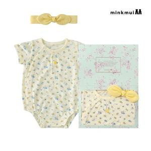 [밍크뮤]YE 블루밍인견SET바디슈트 3637004024 36370-040-24 출산백일돌선물