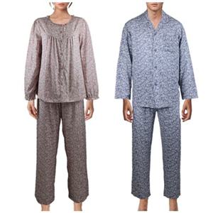 [비비안(언더웨어)]커플잠옷 순면 이중 거즈소재 플라워나염WP8872RMP8872A