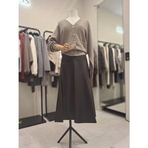 [쉬즈미스] 쉬즈미스 (SWWSKP42080) 레더 플레어 롱 스커트 SWWSKP42080