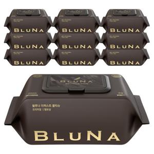 [블루나]블루나 더퍼스트 물티슈 프리미엄 캡형 엠보싱 두꺼운 아기물티슈 70매 10팩