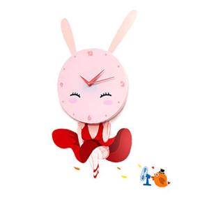 JMds 월엘프 데코시계 아이방 인테리어 벽시계 (섹시토끼)