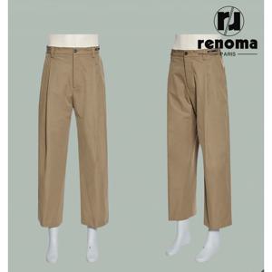 [레노마캐주얼]SS 봄여름 베이지 스트레치 프리미엄  와이드 슬랙스 바지 RQBMBP57A