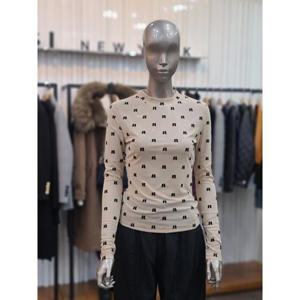 제시뉴욕 세이브존05 슬림 소매  로고 시스루  티셔츠 MFM5NRTQ2160BGM