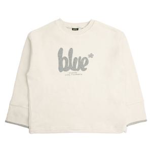 [블루테일]아이보리 자수 패치 기모 티셔츠AZI2TS02IV