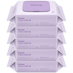 [땡큐온]베베숲 프리미어 엠보싱 아기물티슈 캡70매 x5개