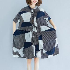 [마미누리]차이나넥 패치패치 단추셔츠원피스 반팔 여름옷 3169