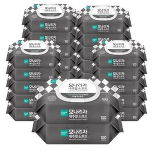 [모나리자]내추럴 소프트 물티슈 캡형 100매 x 24입