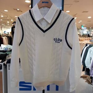 [에스핏 주니어]에스핏 해운대 NC 니트 조끼 세트 셔츠 SH-SJA101FCSH07