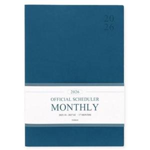 [문구] 먼슬리 스케줄러 피콕블루 A4 월간 다이어리 2026 오피셜 빅