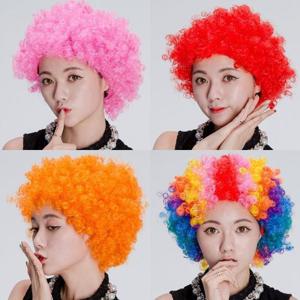 삐에로 가발 소형 광대 뽀글이 파마 파티 의상소품