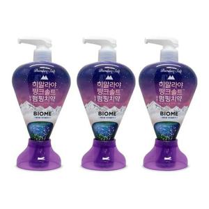 엘지생활건강 히말라야 핑크솔트 담은 펌핑 치약 바이옴 285g 3개 Ss