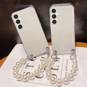 갤럭시S26 플러스 울트라 진주 손목 스트랩 투명 젤리 케이스