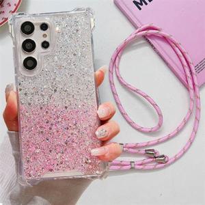 갤럭시S26 울트라 바디 스트랩 줄 투톤 글리터 투명 범퍼 케이스