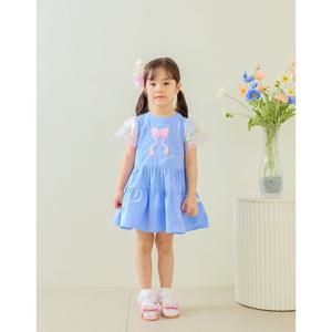 [프렌치캣(정상)]L/BL 리본 자수 O/P(Q42DCO170)