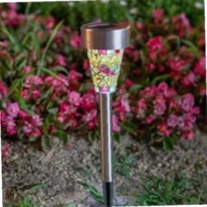 LED 태양광 충전 정원등 노란 모자이크 SS972 컴스