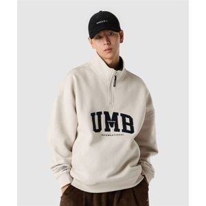 엄브로 UMBRO 기모 아플리케 하프집업 맨투맨 베이지 UQ421CFSO2 UQ421CFSO2_OBE0 372395