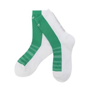 [마스터바니] 여성 비비드 컬러 배색 논슬립 장목 양말 421F1SC104_GN