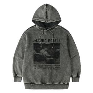 [지프]남여공용 가먼트다잉 빅프린트 후드 티셔츠(카키)JR1THU012KH