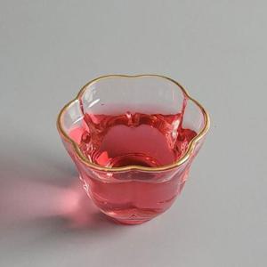 [키친] 골드테두리 튤립 유리찻잔 다기잔 50ml 78011A