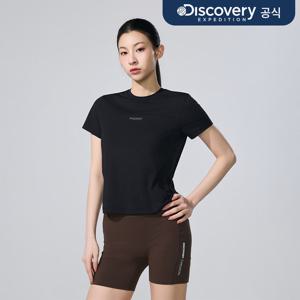 [디스커버리] 여성 프레시벤트 절개라인 반팔티셔츠 (BLACK) DWRS96063-BKS