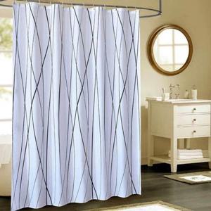 [반려] 샤워커튼 지오메트릭 고급 욕실커텐 방수 욕조파티션