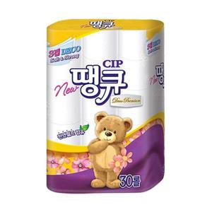 NEW 땡큐 화장지 3겹 14m 30롤×1팩