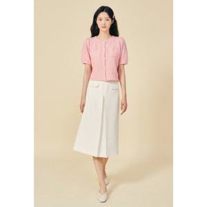 [제이제이 지고트]트위드 인버티드 플리츠 스커트 GP4P0SK401