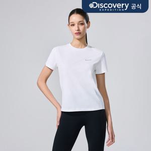 [디스커버리] 여성 에버딘 스몰로고 반팔티셔츠 (WHITE) DWRS64063-WHS