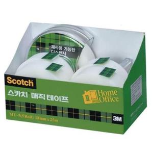 [문구] 3M 스카치 매직테이프 MT-5 리필 5롤 접착테이프