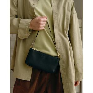 [질스튜어트]JABA6E035BK [원마일백] 체인 스트랩 가죽 미니 숄더 겸 크로스 블랙