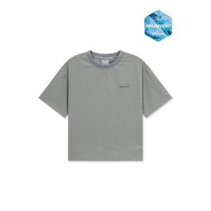 디스커버리키즈반팔티 AQS DKTR72053-GRS 키즈 프레시벤트 경량 우븐 스몰로고 트레이닝 반팔티셔츠