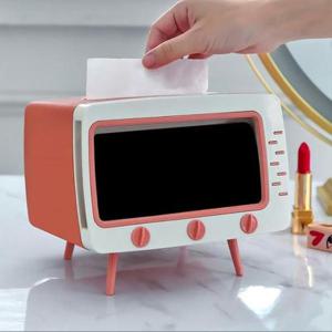 [데코] 스마트폰 거치 티비 휴지케이스 핑크