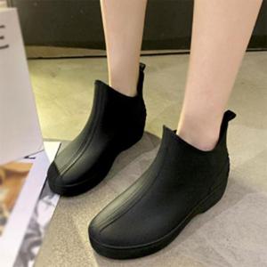 레인부츠 깔끔한 무지 디자인 여성 깔끔 방수 장화