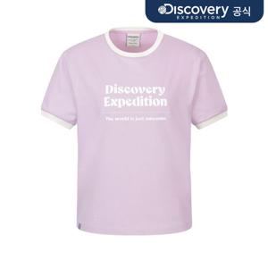 [디스커버리] 여성 프레시벤트 레터링 세미크롭 링거티셔츠 (L.VIOLET) DWRS94063-LVL