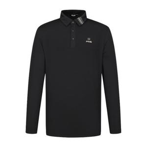 핑골프티셔츠 NQC 111E3TO001_BK 남성 카라 라인 포인트 긴팔 티셔츠