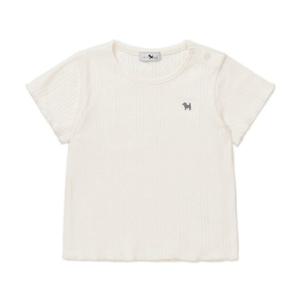 [블루독베이비] (블루독베이비) 26SS(CR)블루독 아일렛 반팔 티셔츠 4631933210 4631933210