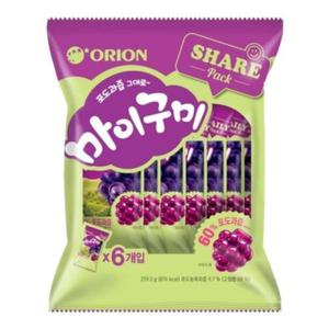 마이구미젤리 오리온 포도과즙 그대로 마이구미 (반박스 259.2gx6개