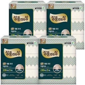 [땡큐온]잘풀리는집 명품 로션함유 미용티슈 230매 3개입 x4개