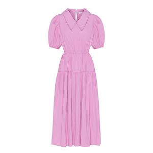 [페이지플린]카라 퍼프 소매 스트링 원피스 (F4BOP064A)