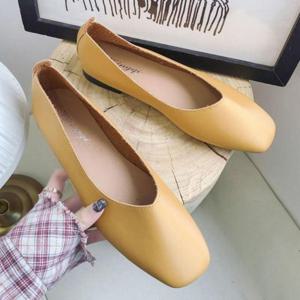 편한플랫 여성플랫단화 노란색 봄플랫슈즈 정장단화 캐주얼구두