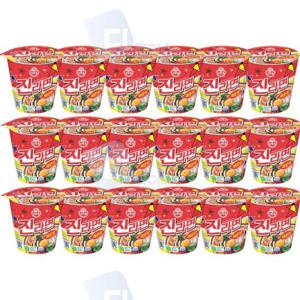 감칠맛 오뚜기 진라면매운맛 소컵 미니컵라면 간식 65g 18개