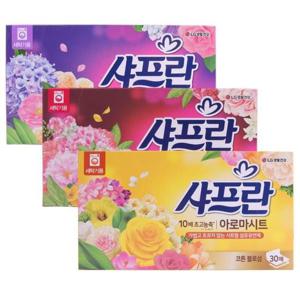 섬유린스 샤프란 아로마시트 섬유유연제 30매