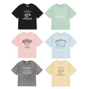 [탑텐키즈]용) 피너츠 코튼 가먼트다잉 티셔츠 (MKG2TS3802)