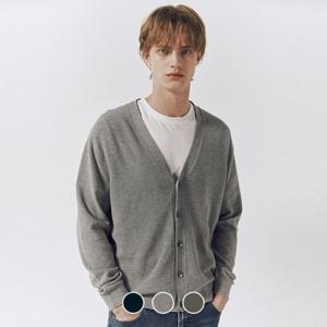 [지오다노]남성 여름 브이넥 스티치 니트 가디건 056512