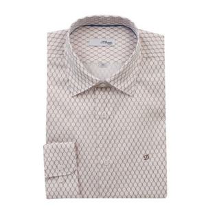 [에스티듀퐁(셔츠)]남성 순면 기하학 패턴 슬림핏 긴팔 와이셔츠 SE6SM21LS326SOG