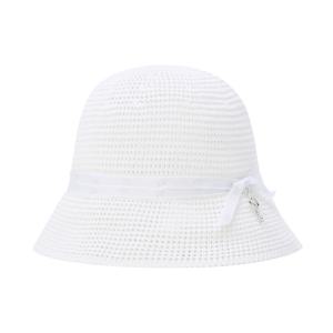 [마스터바니] 여성 크리스탈 심볼 리본 크로셰 버킷햇 421F2CP208_WH