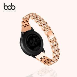 갤럭시워치시계줄 bob 갤럭시워치/액티브 호환 큐빅 풀메탈 스트랩 밴드