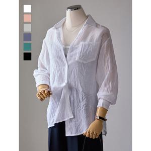 [커스텀에이블]내추럴 링클 거즈면 셔츠_T2604BL054B